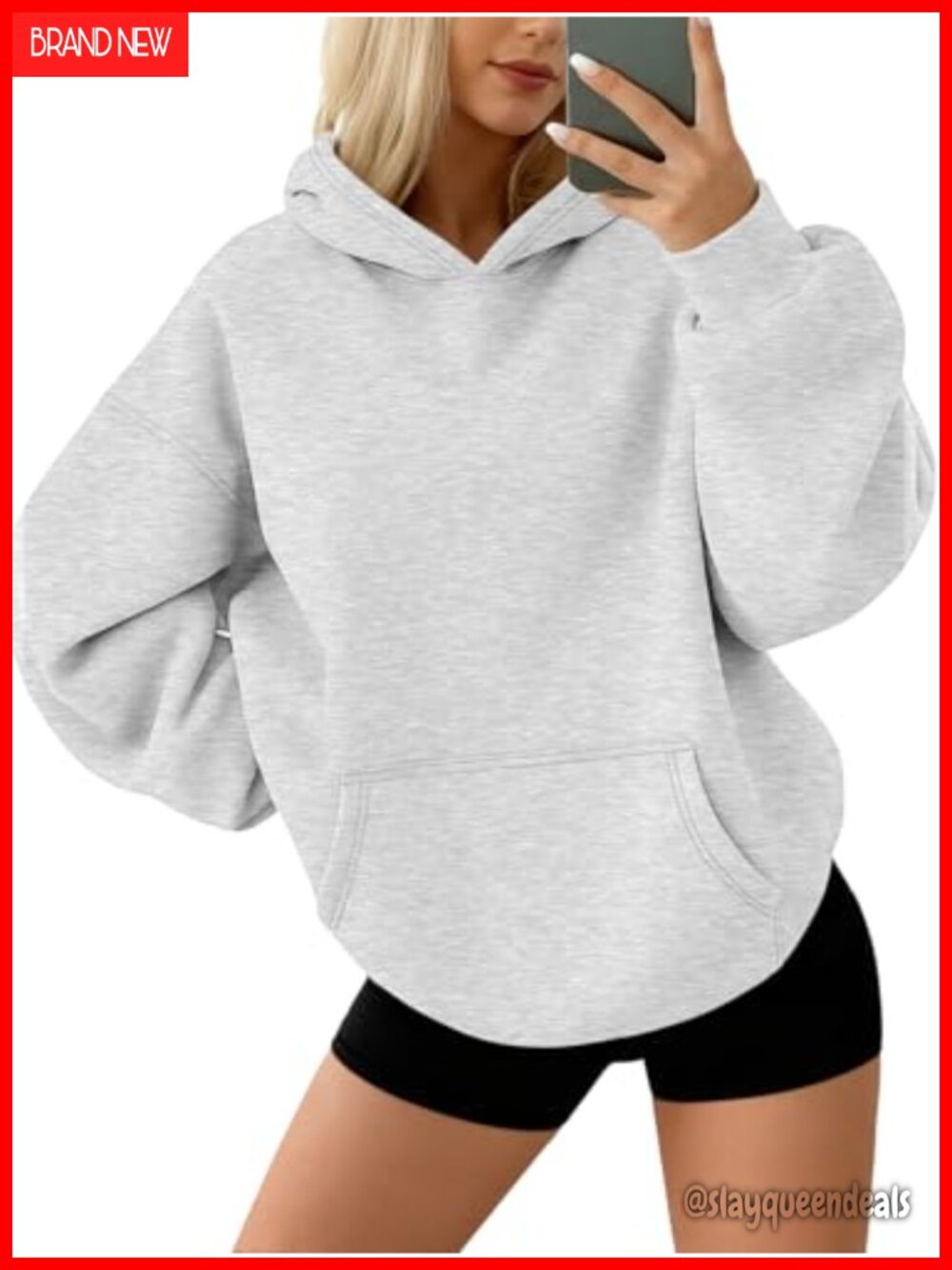 Oversized Fleece Hoodie Pullover Sweatshirt with Pocket Long Sleeve